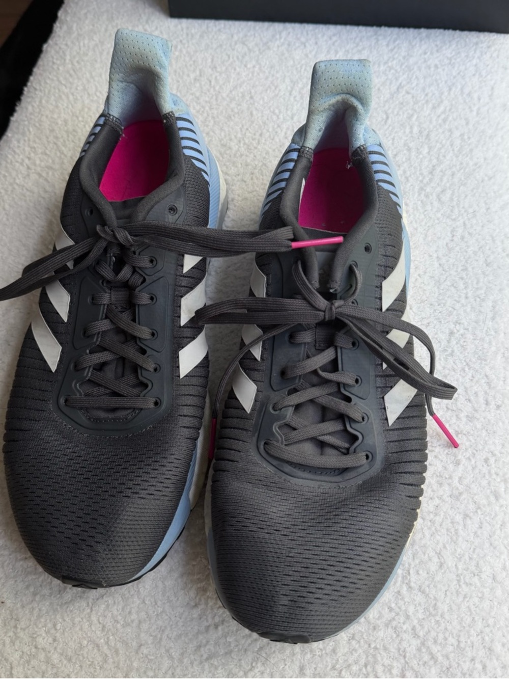 adidas boost Women's Black, Light Blue & Pink Athletic Sneakers